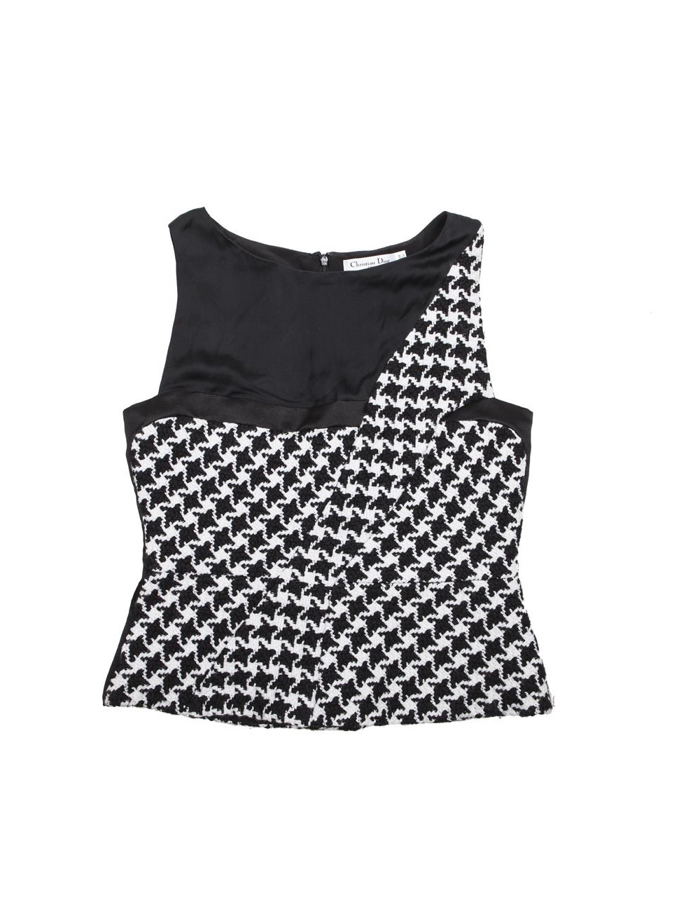 Haut et pochette assortie DIOR en tissu pied de poule 