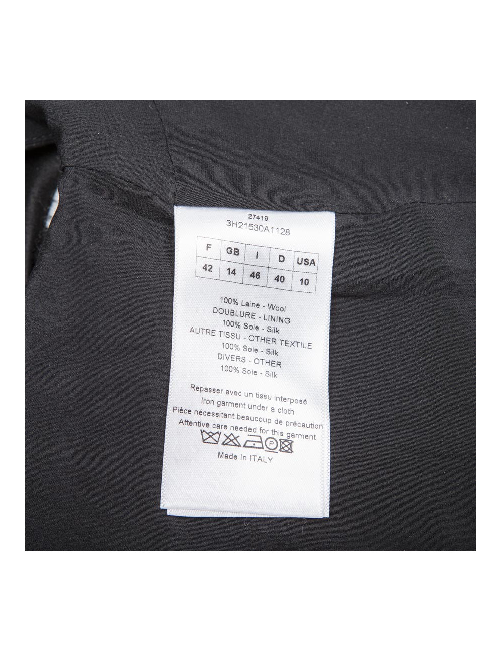 Haut et pochette assortie DIOR en tissu pied de poule 