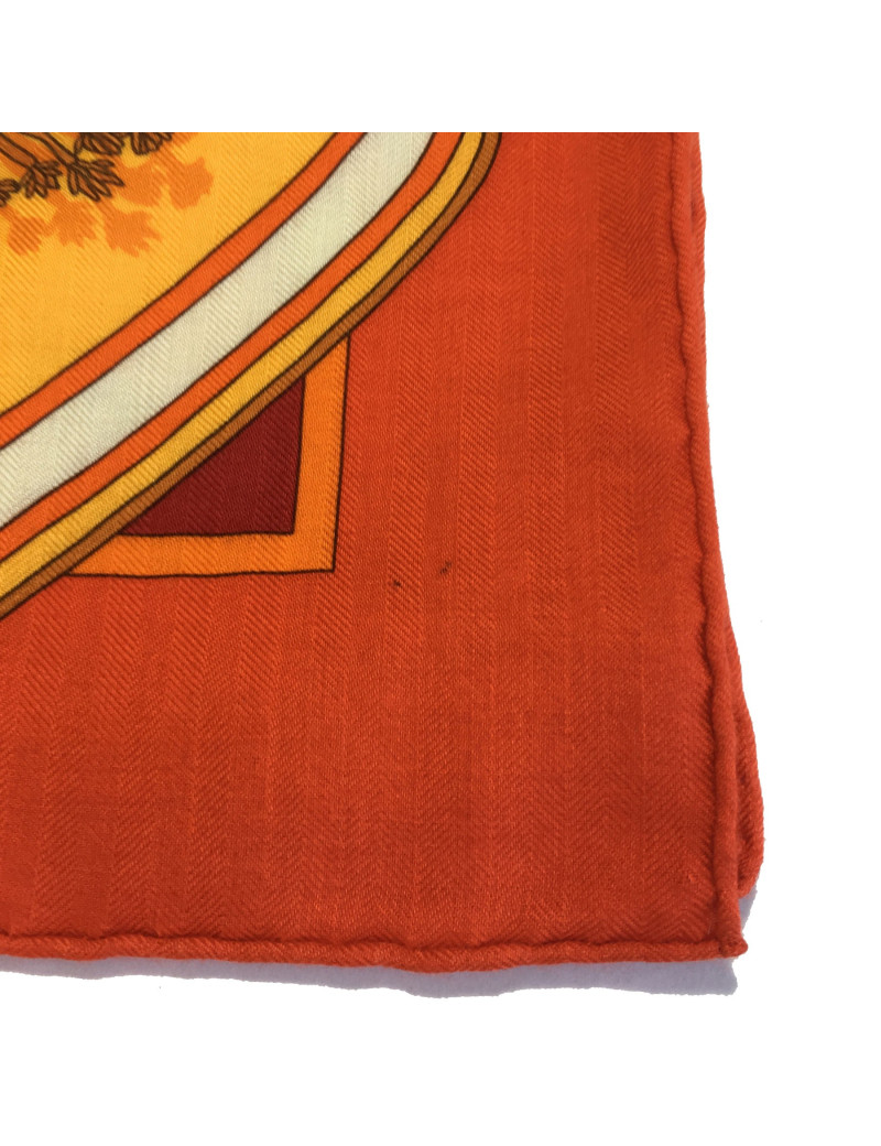 HERMES 'Bouquets Sellier' shawl in multicolored cashmere and silk