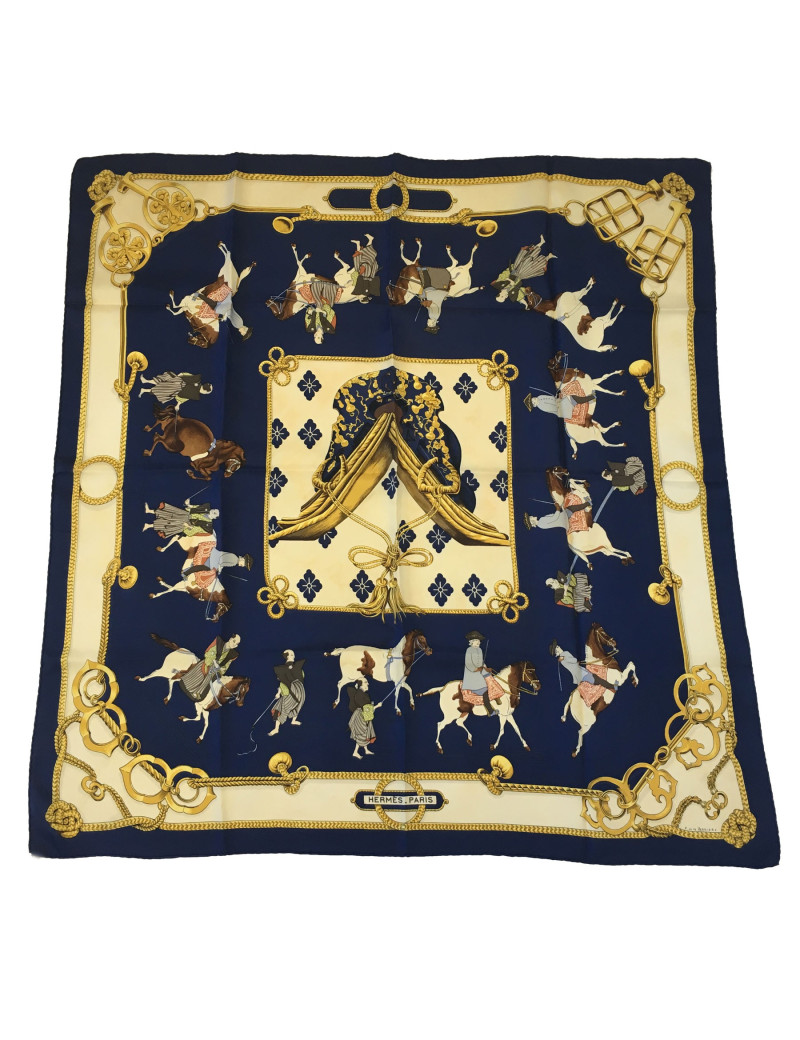 Carré HERMES 90 x 90 "Equitation japonaise"