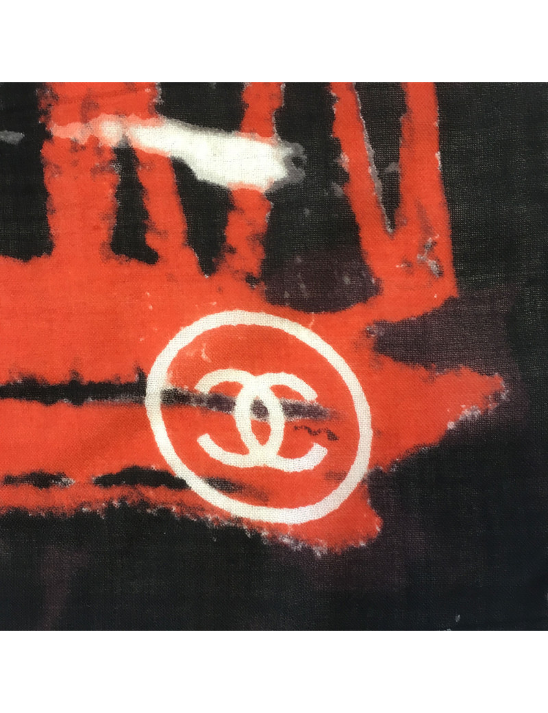Châle CHANEL Graffitis en cachemire