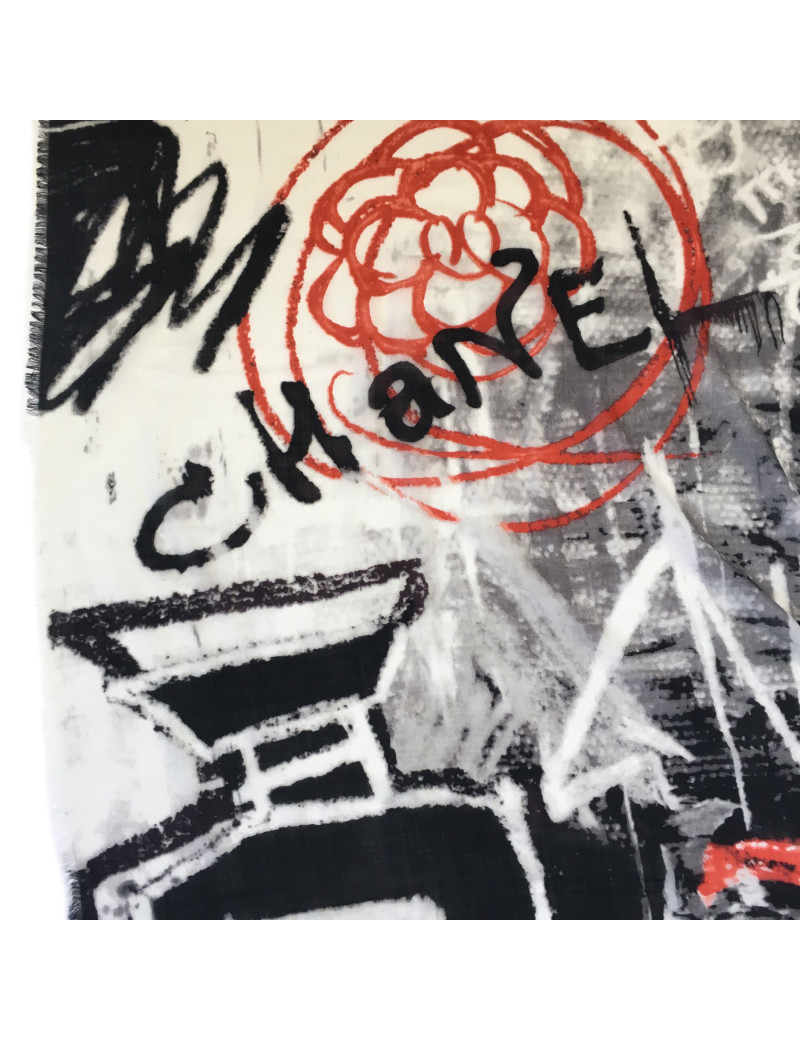 Châle CHANEL Graffitis en cachemire