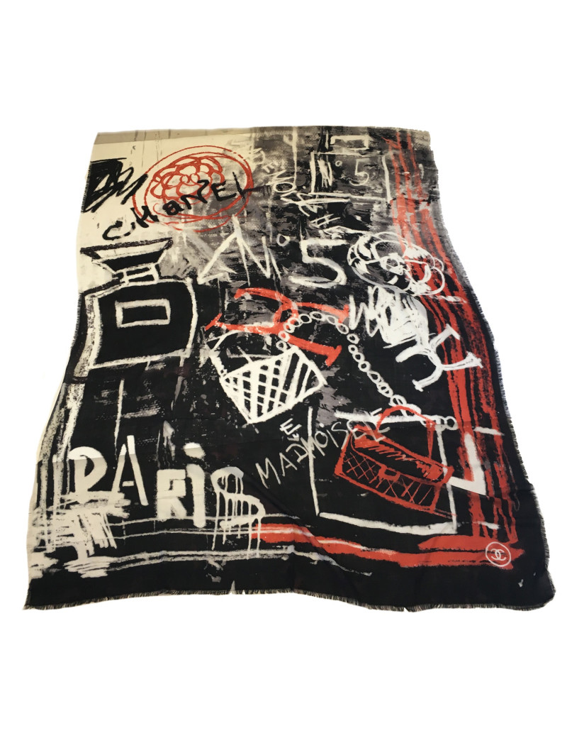 Châle CHANEL Graffitis en cachemire