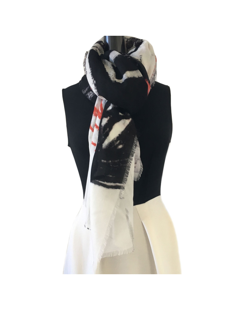 Châle CHANEL Graffitis en cachemire