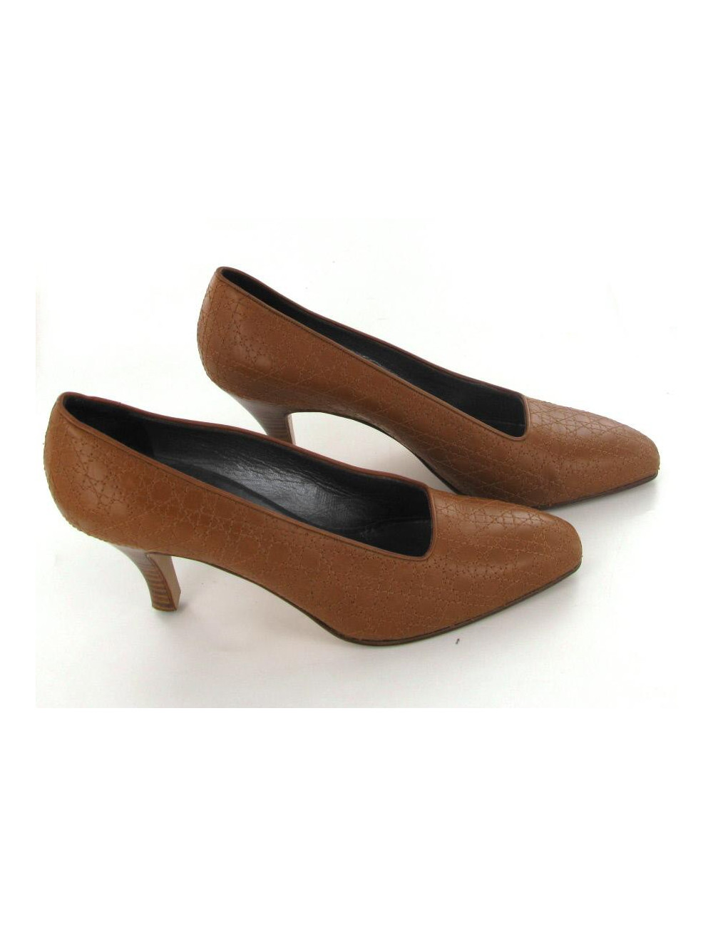 Escarpins CHRISTIAN DIOR T 38 en cuir marron