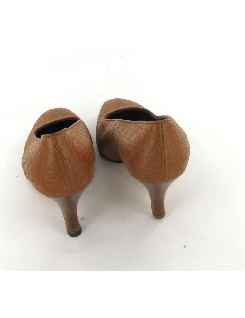 Escarpins CHRISTIAN DIOR T 38 en cuir marron