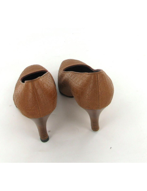 Escarpins CHRISTIAN DIOR T 38 en cuir marron
