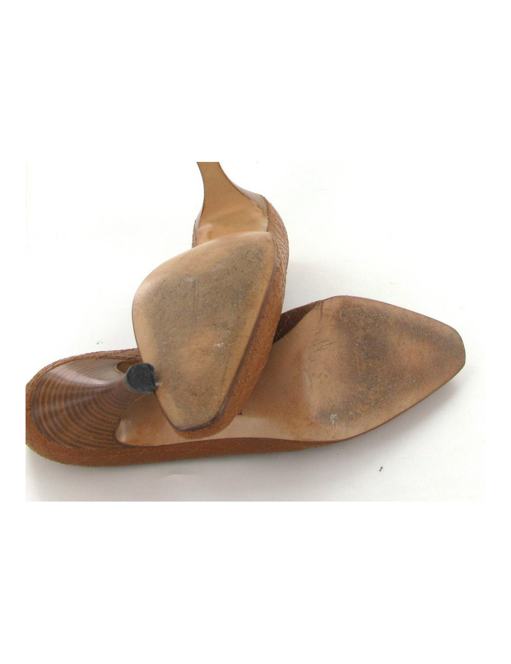 Escarpins CHRISTIAN DIOR T 38 en cuir marron