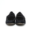 YVES SAINT LAURENT moccasins in black velvet size 44.5FR