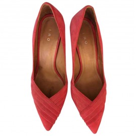 IRO pumps in poppy red suede size 39FR 
