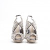 LORIS AZZARO high heel sandals set with swarovski rhinestones and transparent plexi
