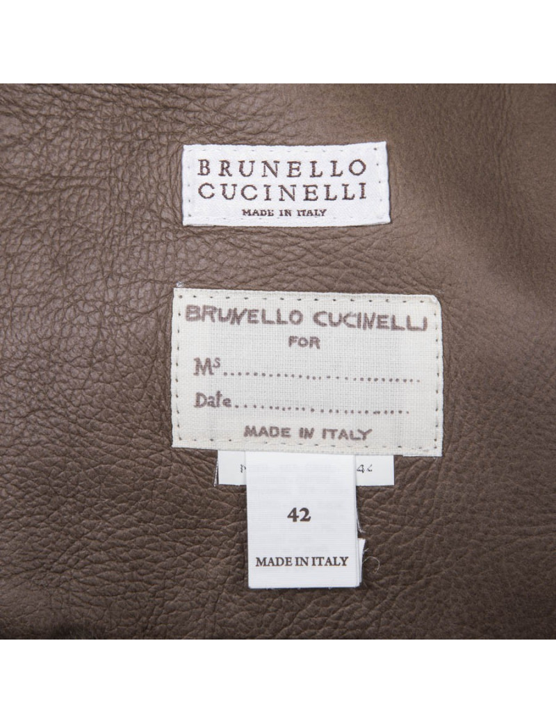 Veste BRUNELLO CUCINELLI en mouton marron T38