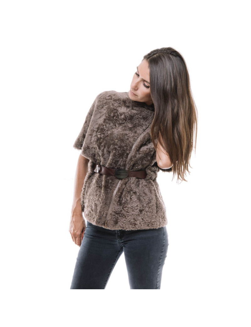 Veste BRUNELLO CUCINELLI en mouton marron T38