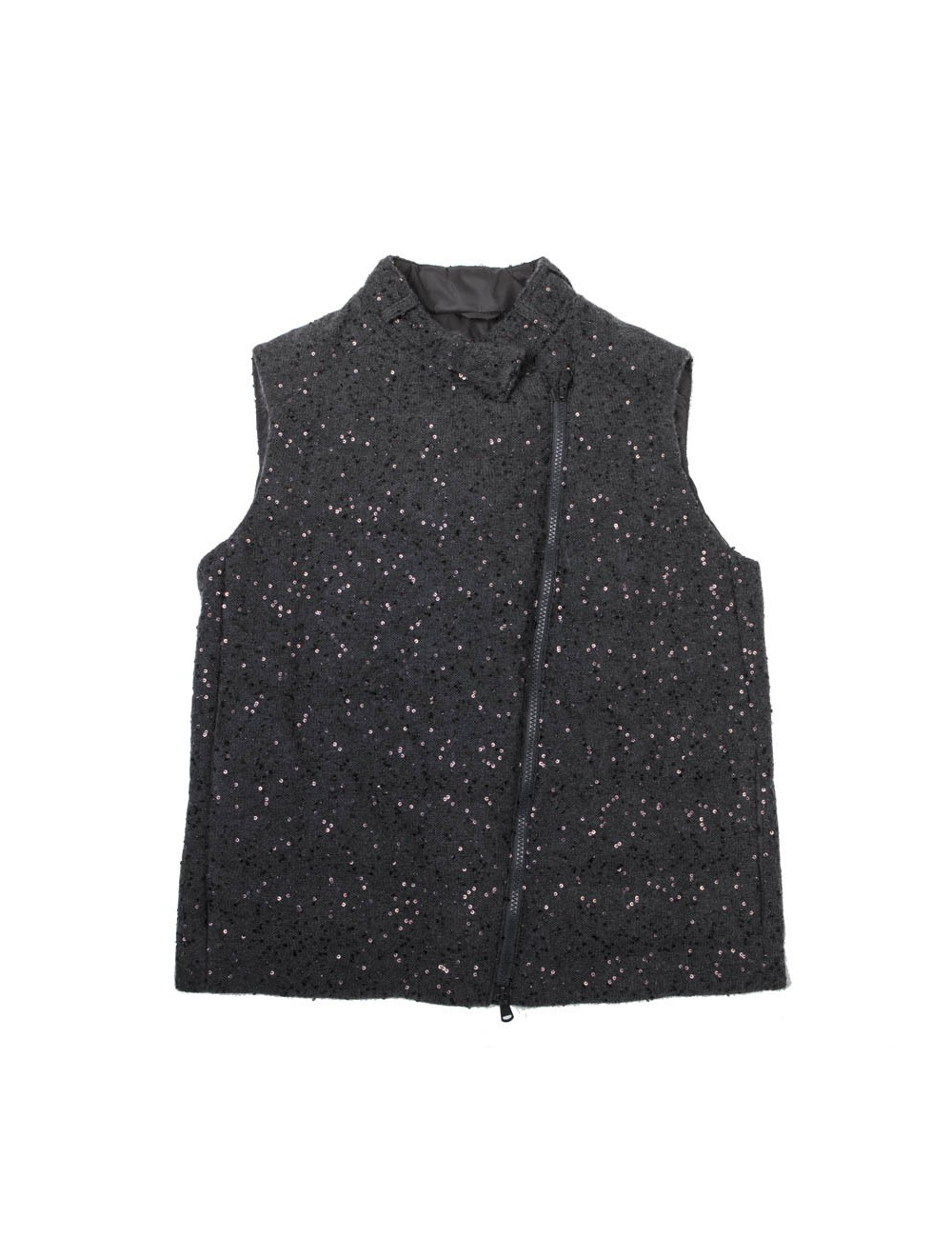 Gilet sans manches Brunello cucinelli gris avec sequins