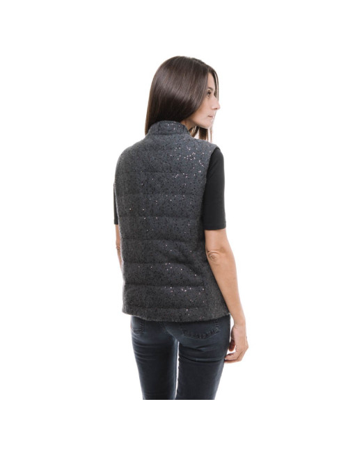 Gilet sans manches Brunello cucinelli gris avec sequins