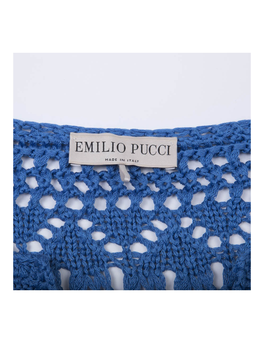 Tunique EMILIO PUCCI  T S  en crochet bleu
