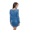EMILIO PUCCI tunic by Peter Dundas in Mediterranean blue cotton crochet size S