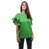 LANVIN blouse in green silk crepe size 36FR