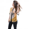 FENDI silk blouse in shades of yellow size 36FR