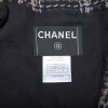 CHANEL checked jacket in black wool tweed size 38FR