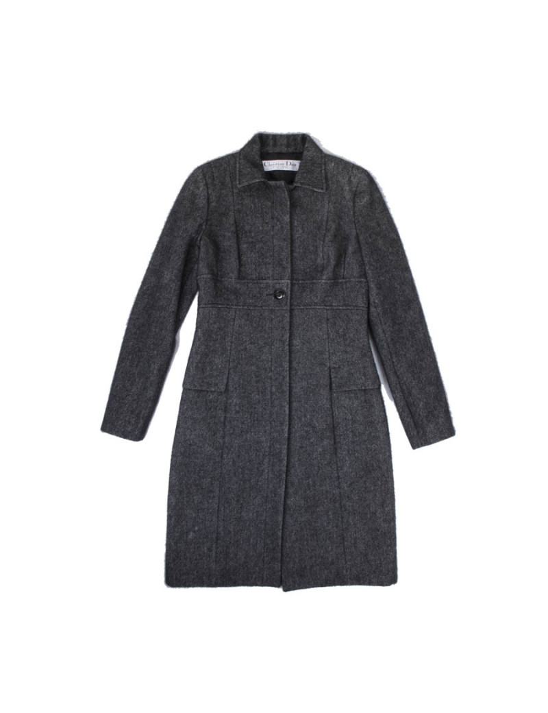 Manteau CHRISTIAN DIOR chiné gris
