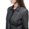 CHRISTIAN DIOR coat in grey and black angora and wool size 38FR