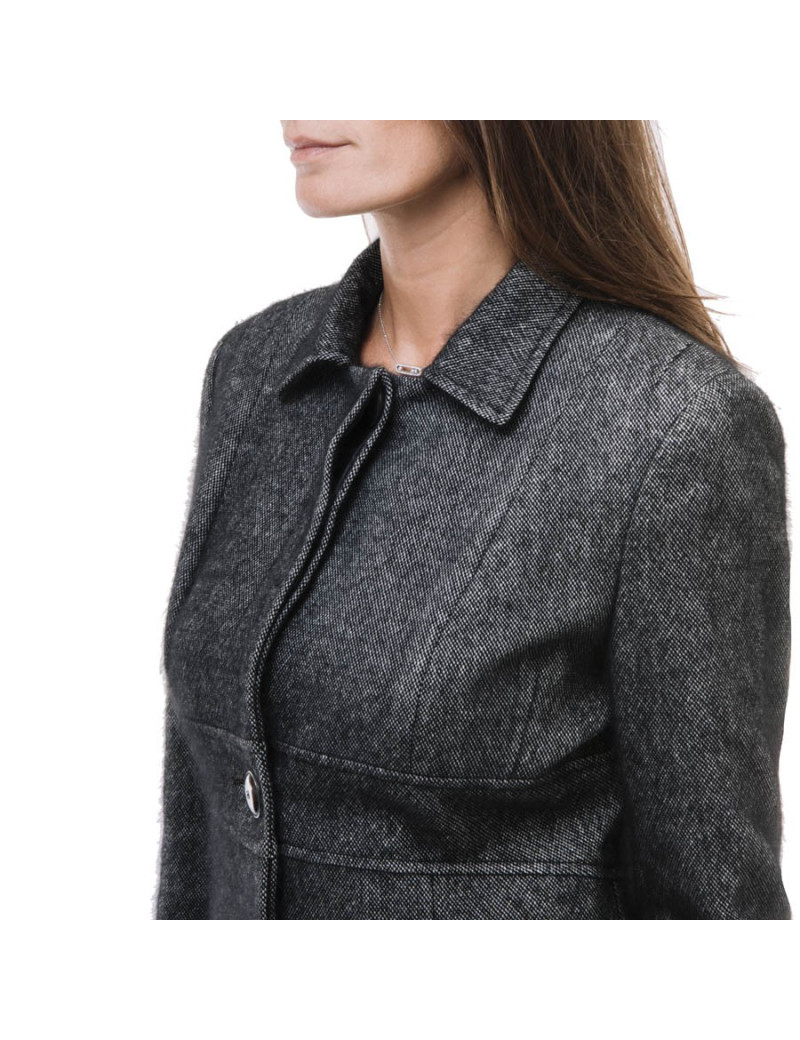 Manteau CHRISTIAN DIOR chiné gris T38