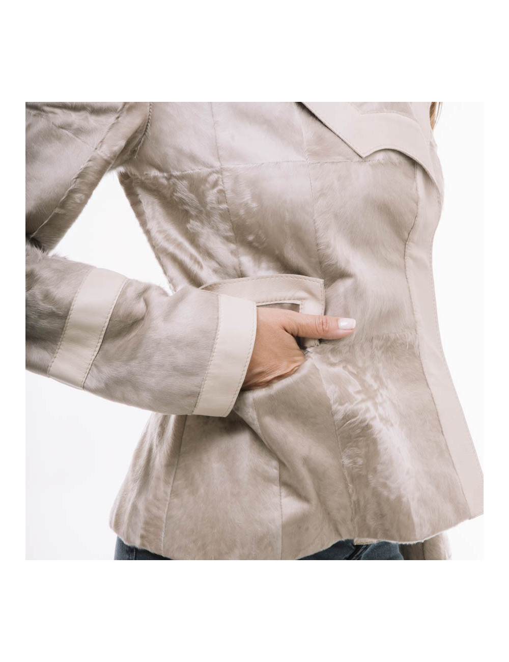 CHRISTIAN DIOR jacket in beige lambskin leather size 36FR