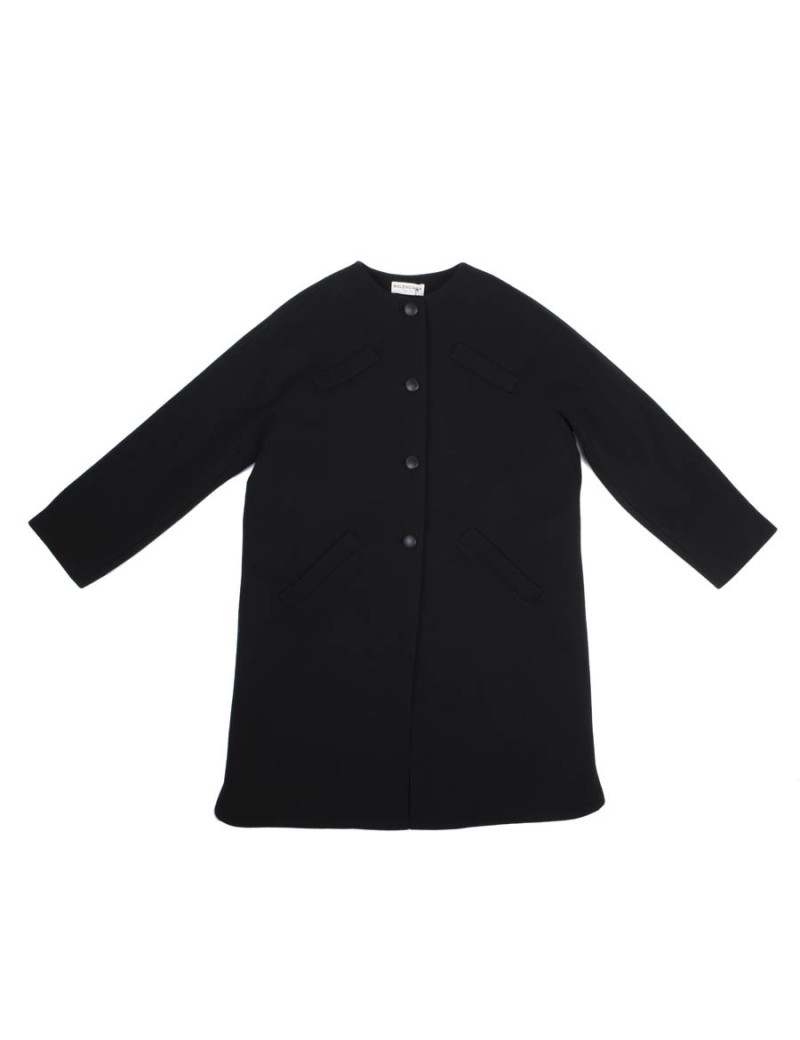 Manteau BALENCIAGA en laine noire T40