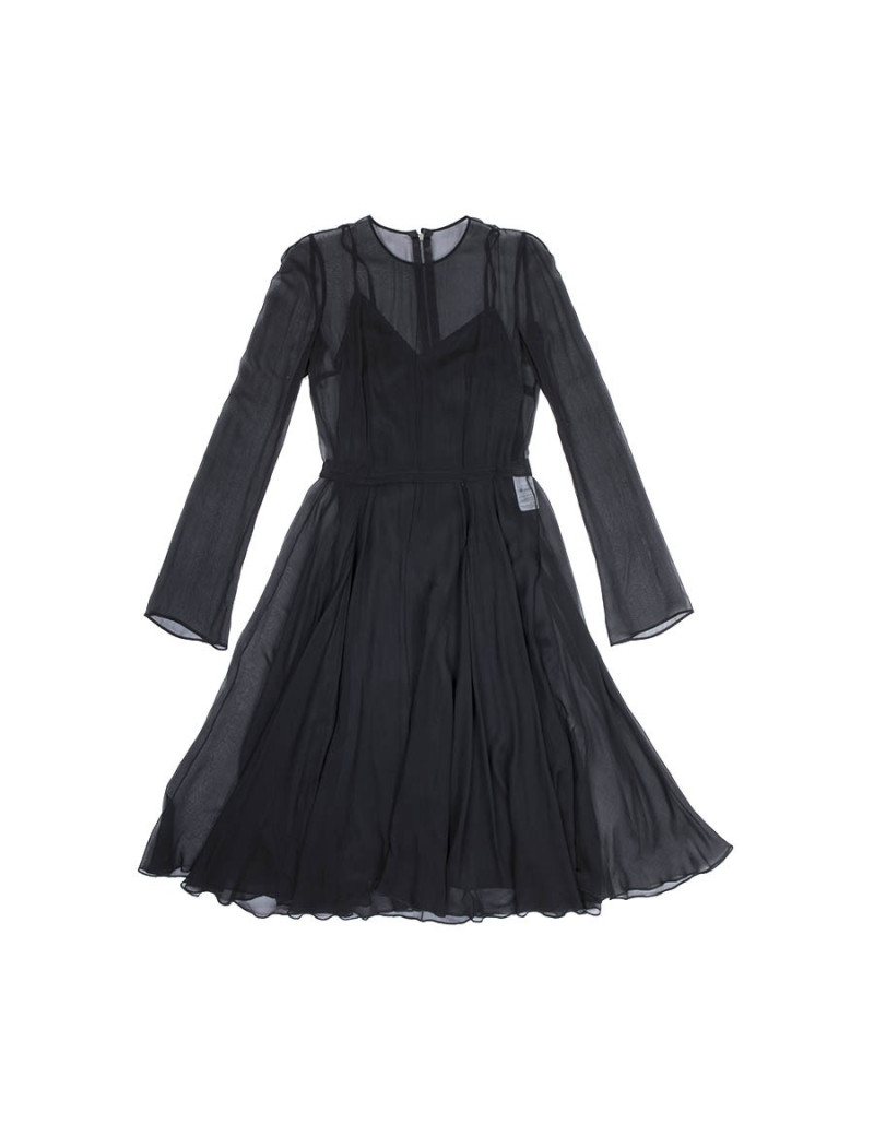 Robe de cocktail DOLCE & GABBANA T 40 IT en mousseline de soie noire