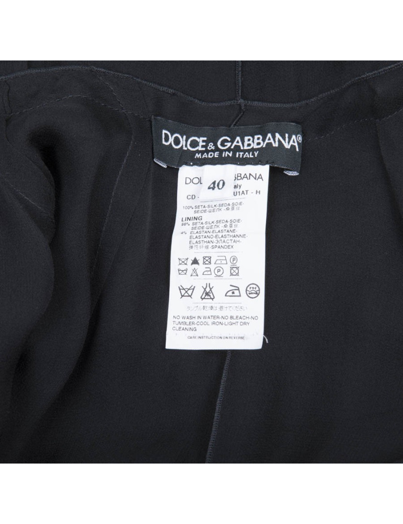 Robe de cocktail DOLCE & GABBANA T 40 IT en mousseline de soie noire