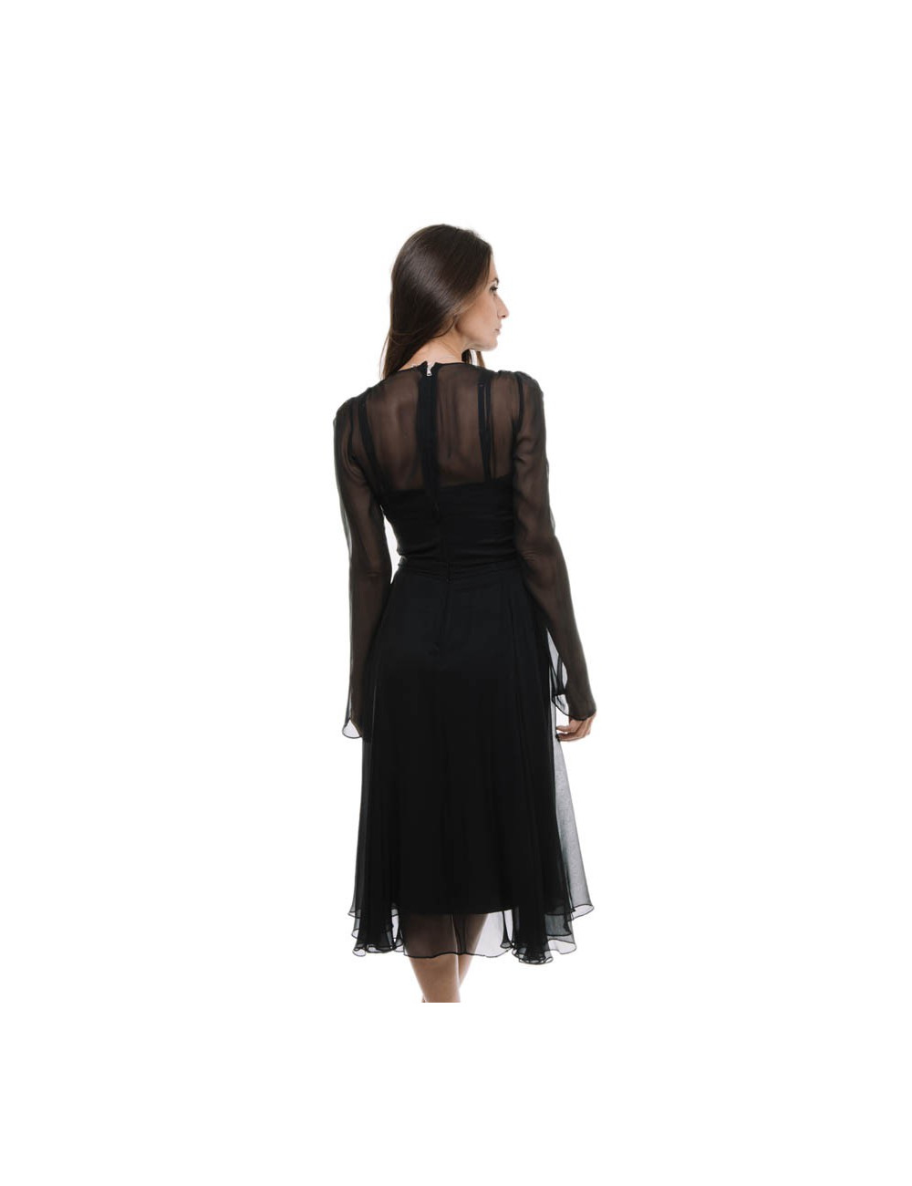 Robe de cocktail DOLCE & GABBANA T 40 IT en mousseline de soie noire