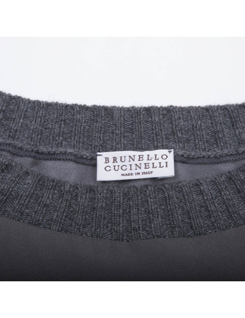 Robe BRUNELLO CUCINELLI T  en soie grise