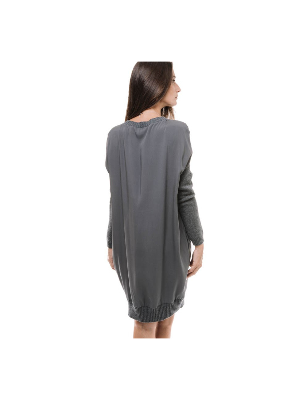 Robe BRUNELLO CUCINELLI T  en soie grise