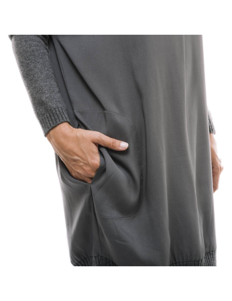 Robe BRUNELLO CUCINELLI T 36 en soie grise