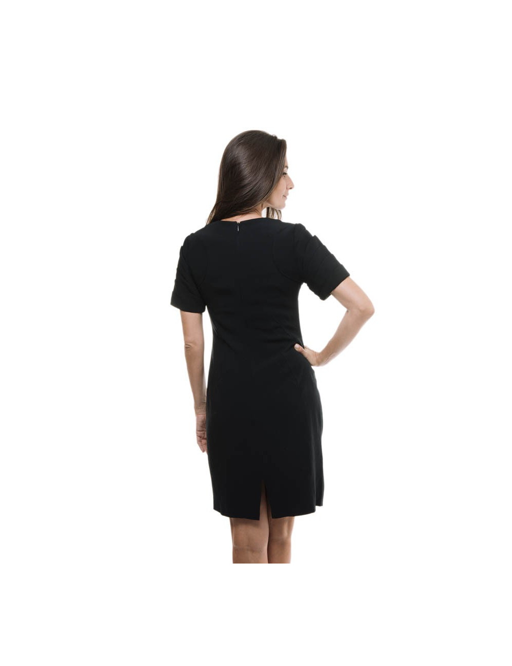 CHRISTIAN DIOR  black crepe georgette dress SIze 38FR