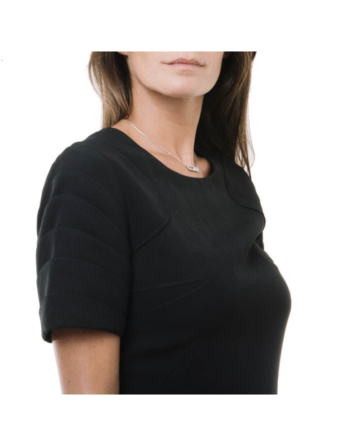 CHRISTIAN DIOR  black crepe georgette dress SIze 38FR