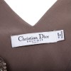 CHRISTIAN DIOR cocktail dress in taupe color silk size 38FR