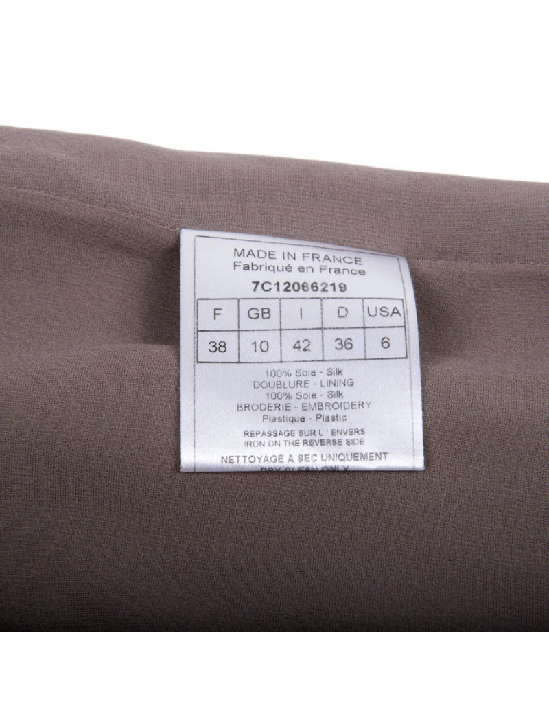 Robe de cocktail CHRISTIAN DIOR T 38 paillettes mordorées