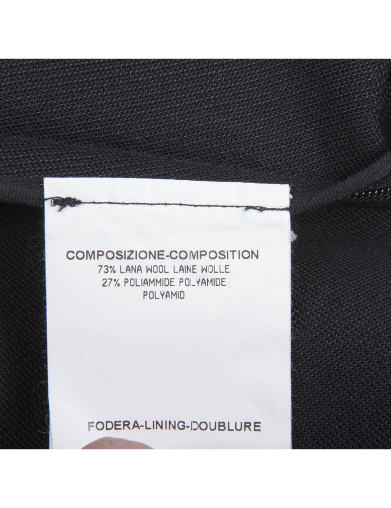 YVES SAINT LAURENT short black dress in wool size 38FR