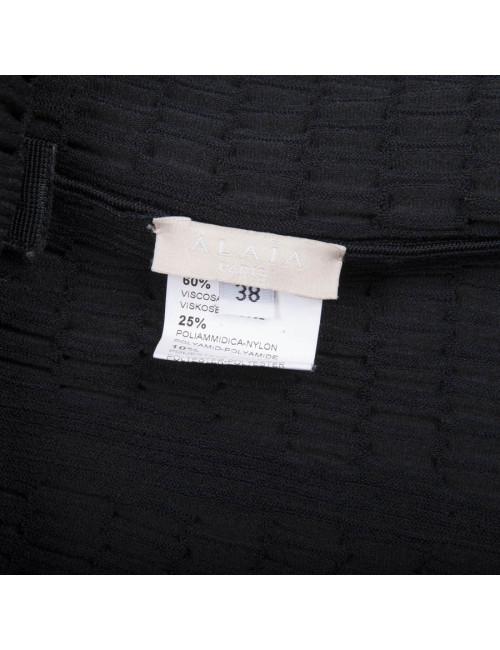 Robe ALAIA T 36 sans manches noire