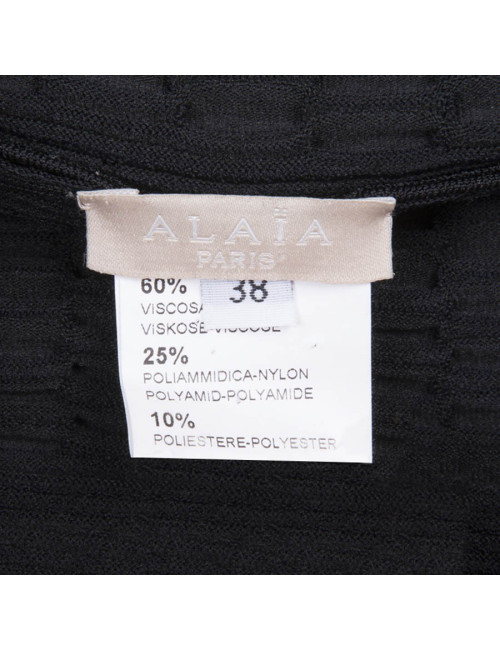 Robe ALAIA T 36 sans manches noire