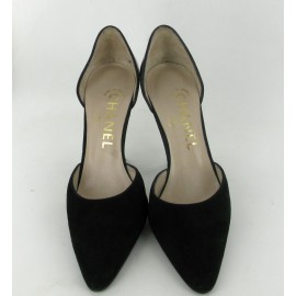 Shoes CHANEL T 36 Black Suede and leather varnish