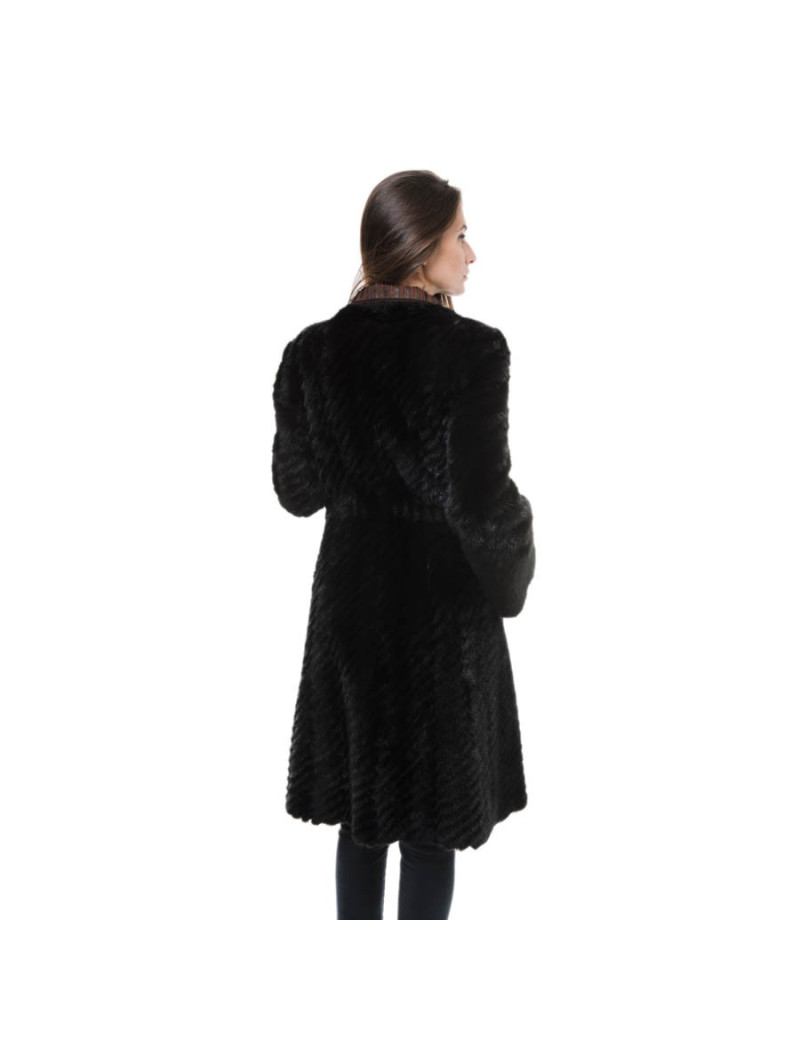 Manteau FENDI t 38 vison brun