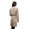 BRUNELLO CUCINELLI long coat in beige suede size 40EU