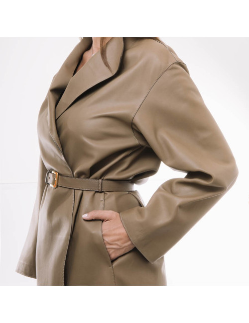 Manteau LORO PIANA T38 fr en cuir marron