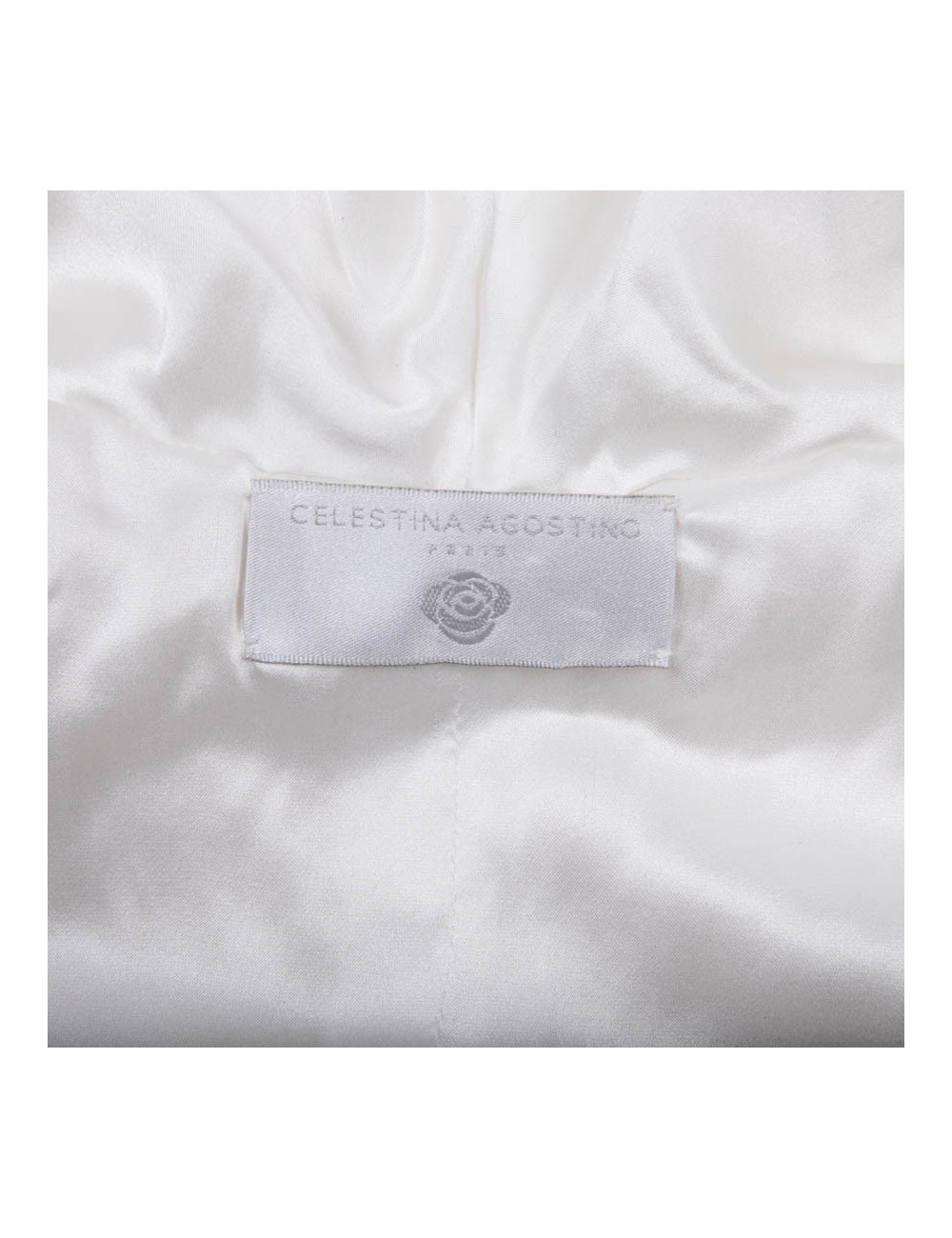 Cape courte CELESTINA AGOSTINO vison blanc