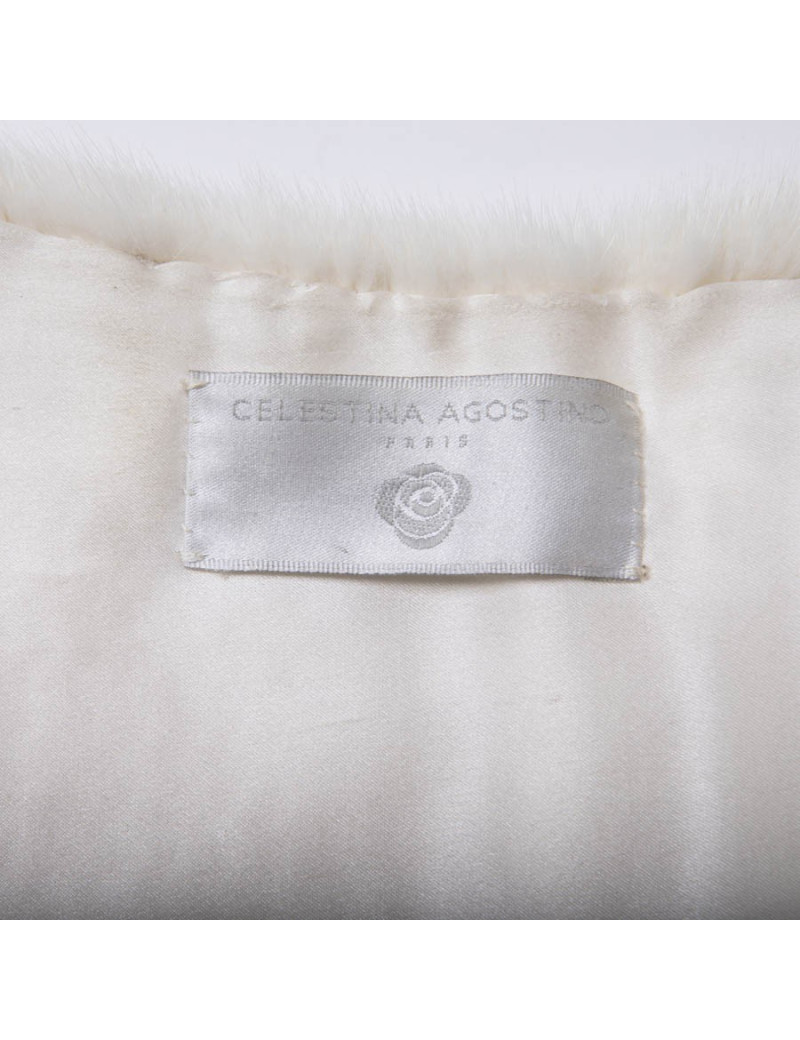 Etole en vison blanc CELESTINA AGOSTINO