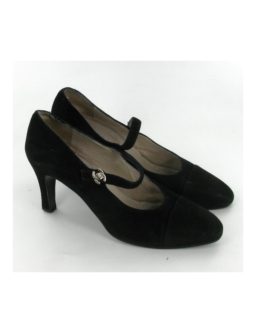 Escarpins CHANEL T36 en daim noir 