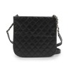 CHANEL pouch in aged black quilted leather